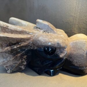 Versteend Hout - Uluru Moederdrakin XL 26 (17x10x8 cm - 1575 gr): ZE VERTEGENWOORDIGT HET OER GEHEUGEN VAN DE LEMURIA  STAMOUDSTEN