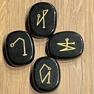 Onyx: 4 Regenboog Aartsengelen Michaëla-Gabriëla-Uriëla-Raphaëla: Talismansteen Set