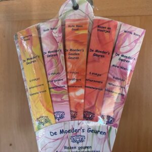 Wierook: LeMUrian Goddess of Love: Moeder's ROZENGEUREN - Set - 30 korte geurstokjes à 15 min