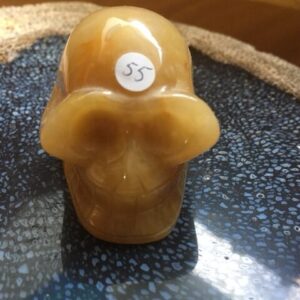 Aventurijn Geel skull 1 = 5.5 x 4 x 4 cm