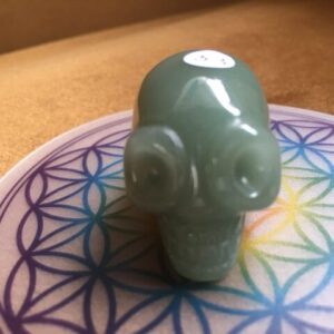 Aventurijn Groen Alien MINI Skull nr 7 - Afkomstig van het Andromeda Sterrenstelsel
