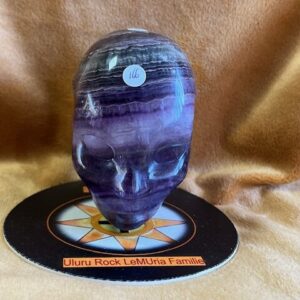 Chevron Amethist Kwarts Fairy Elfen Skull 1 = 478 gram / 8x7.5x5.5 cm - Verwijdert Valse Grondtonen