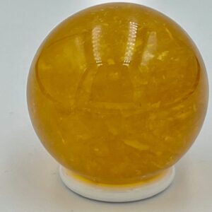 Fluoriet goudgeel met Mica Bol 12 : 3.5 cm Ø - 91 gram