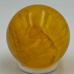 Fluoriet goudgeel met Mica Bol 16: 4 cm Ø - 101 gram