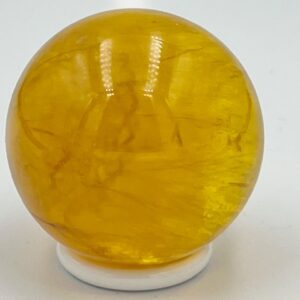 Fluoriet goudgeel met Mica Bol 9 : 4 cm Ø - 106 gram