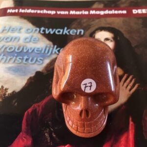 Goudsteen Brons - Goldflush Skull 3 - Bevat Heldere info van Jezus & M.Magdalena