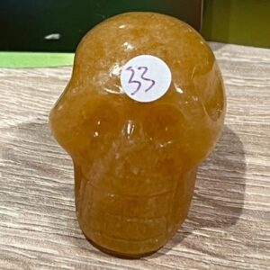 Calciet Goudgele Skull nr 11 - MINI: 4x3x3 cm (lxbrxh)