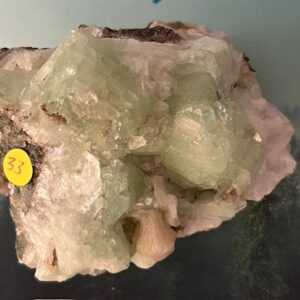 Heulandiet Groen - Meester Jezus & Maria Kristal: 7.5 x 5.5 x5 cm / 163 gram