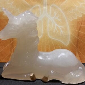 LeMUria Wit Eenhoorn 3: Wit Seleniet in kunsthars gegoten (Moeder Maan) + MP3 26.37 min