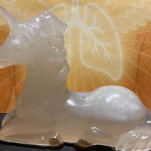 LeMUria Wit Eenhoorn 2: Wit Seleniet in kunsthars gegoten (Moeder Maan) + MP3 26.37 min