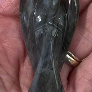 Labradoriet Engel 2: 5,5 x 3,3 x 1,5 cm - Beschermt, Maakt Zelfverzekerder, Regelt Bloeddruk