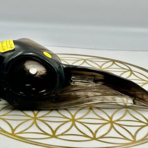 Lamel Obsidiaan Ravenschedel 4 = LeMUria Boodschapper: 15 x 5 x 5 cm (lxbrxh) - 176 gram