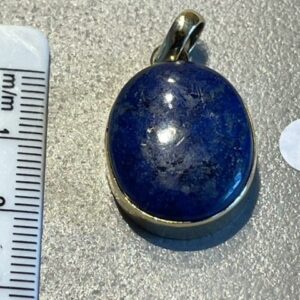 LAPIS LAZULI HANGER 8 (Afghanistan) - met Gouden opleg: Ingewijd als LEMURIA MOEDER MARIA hanger