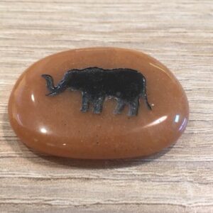 Aventurijn Oranje - Talismansteen - Olifant