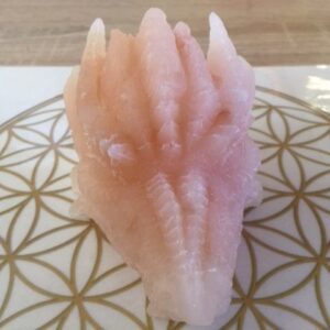 Seleniet Wit Uluru Drakin - Oranje in kunsthars: Fijnbesnaard LeMUria Venus Moederliefde - 11x7x6.5 cm - 300 gram