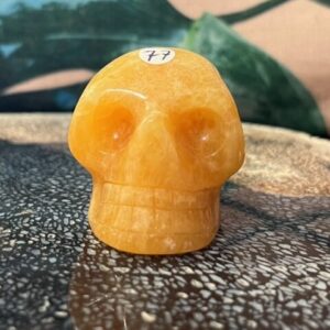 Calciet Goudgele Skull  nr 9 - Mayagodin - Weefster van het Gouden LeMUria Levensweb