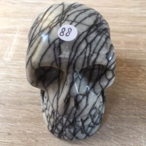 Spiderweb - Lijn Jaspis Skull 4 = Heksensteen