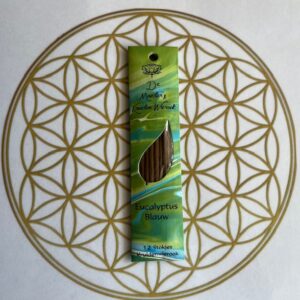 Wierook: EUCALYPTUS BLAUW - 12 korte Ingewijde Natuurzuivere Kruidenwierook van Moeder's Bloemen
