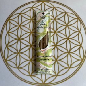 Wierook: ROZEMARIJN LAVENDEL - 12 korte Ingewijde Natuurzuivere Kruidenwierook van Moeder's Bloemen Geur