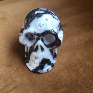 Zebra Jaspis Skull nr 13 - Verbonden aan Eenhoorn Dimensie