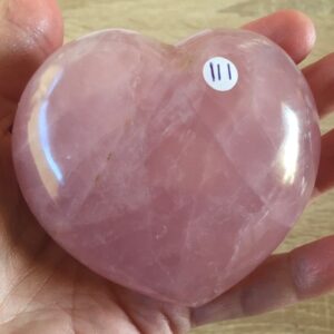 Lavendelkwarts HART = Rozenkwarts met vleugje Amethist: 7x7.7x3.5 cm (bxhxd) 280 gr