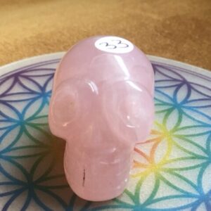Rozenkwarts Alien Skull MINI nr 8 - Hathor & Venus - Gouden LeMUria Trilling