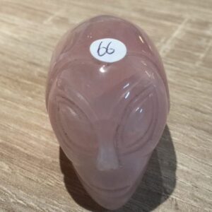 Rozenkwarts Traveler Alien Skull 2 - Hathor & Venus - Gouden Elfen Trilling = 6x3.5x4 cm