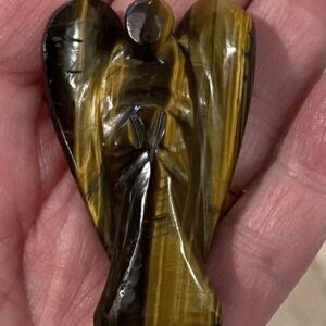 Tijgeroog Engel 1: 5,5 x 3,3 x 1,5 cm  - vermindert faalangst én examenvrees