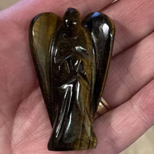 Tijgeroog Engel 2: 5,5 x 3,3 x 1,5 cm  - vermindert faalangst én examenvrees