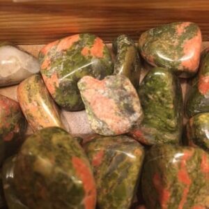 Unakiet Jaspis Trommelsteen: ±2 cm - Elfjessteen & Sterrenstelsel Andromeda