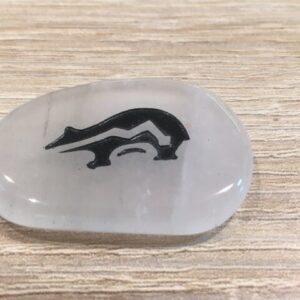 Bergkristal - Talismansteen - Zuni beer = Gelukssymbool van de indianen