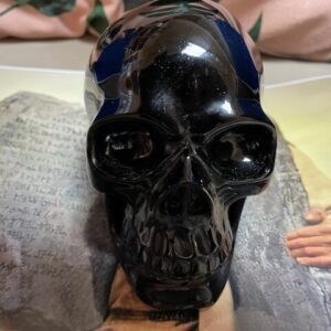 Zwart Obsidiaan Skull 12 XL =13,5 cm: Moedergodin Zwarte Madonna & Kali (de Allerzoetste)