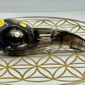 Lamel Obsidiaan Ravenschedel 11 = LeMUria Boodschapper: 11.5 x 3.3 x 3.5 cm (lxbrxh) - 74 gram