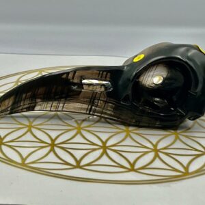 Lamel Obsidiaan Ravenschedel 3 = LeMUria Boodschapper: 15 x 4.3 x 5 cm (lxbrxh) - 129 gram