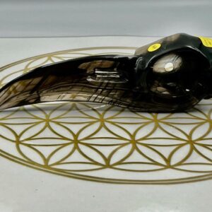 Lamel Obsidiaan Ravenschedel 9 = LeMUria Boodschapper: 14 x 4 x 4 cm (lxbrxh) - 96 gram