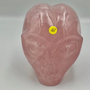 Rozenkwarts Alien schedel 21: 8x6.5x8 cm - 600 gram