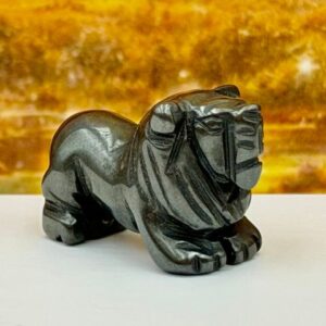 Miniatuur Leeuw - Hematiet: 2.5x1x1.8 cm (lxbrxh)