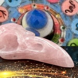 Rozenkwarts Ravenschedel 3: 6 x 2.3 x 2.2 cm (lxbrxh) - 23 gram