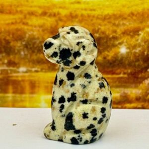 Miniatuur Hond - Dalmatiër Jaspis: 1.5x1.1x2.7 cm (lxbrxh)