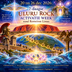20 tm 26 dec 2026: 7-daagse ULURU ROCK ACTIVATIE WEEK rond Romeinse Limes - Op afstand geleid vanuit een LeMUria Lichtschip via de Sterrenpoort Oegstgeest