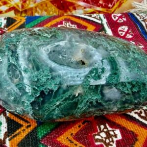 Boomagaat / Mosagaat rolsteen 3 = 8.5 x 5 x 3 cm -  196 gram - Bevrijder van Oerangst