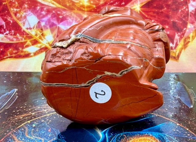 Rode Jaspis Draakje met Onyx ogen STAAND nr 2: 5x5x8,5 cm (brxdxh) - 164 gram: Aardend - Beschermend - Harmoniseert - Afbeelding 6